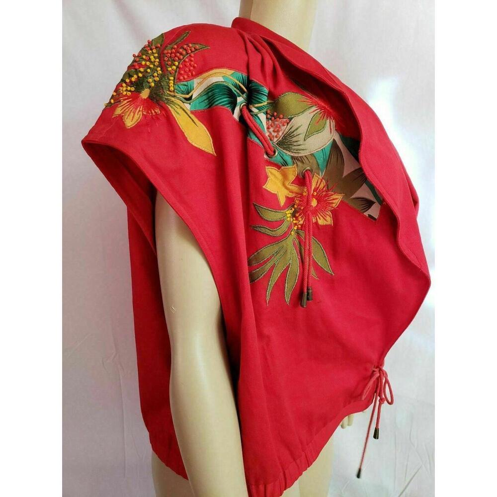 Marc D'Alcy Sleeveless Bolero Art to wear Embellished Vintage women's Top Sz 8 - Picture 7 of 9